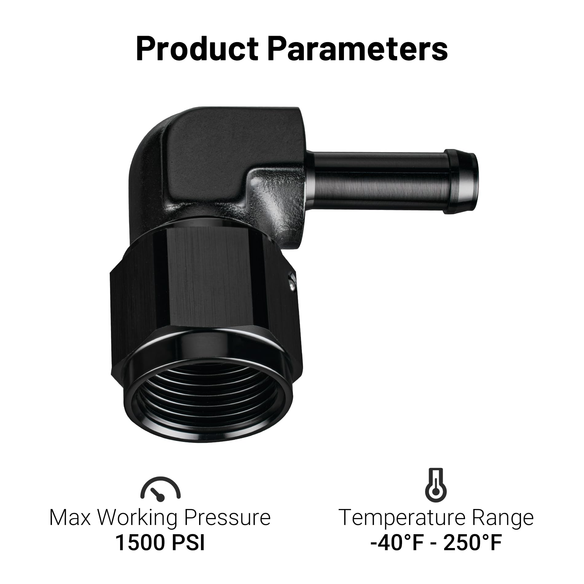 Evil Energy 8An Female To 5/16'' Barb Hose Fitting 90 Degree Swivel
