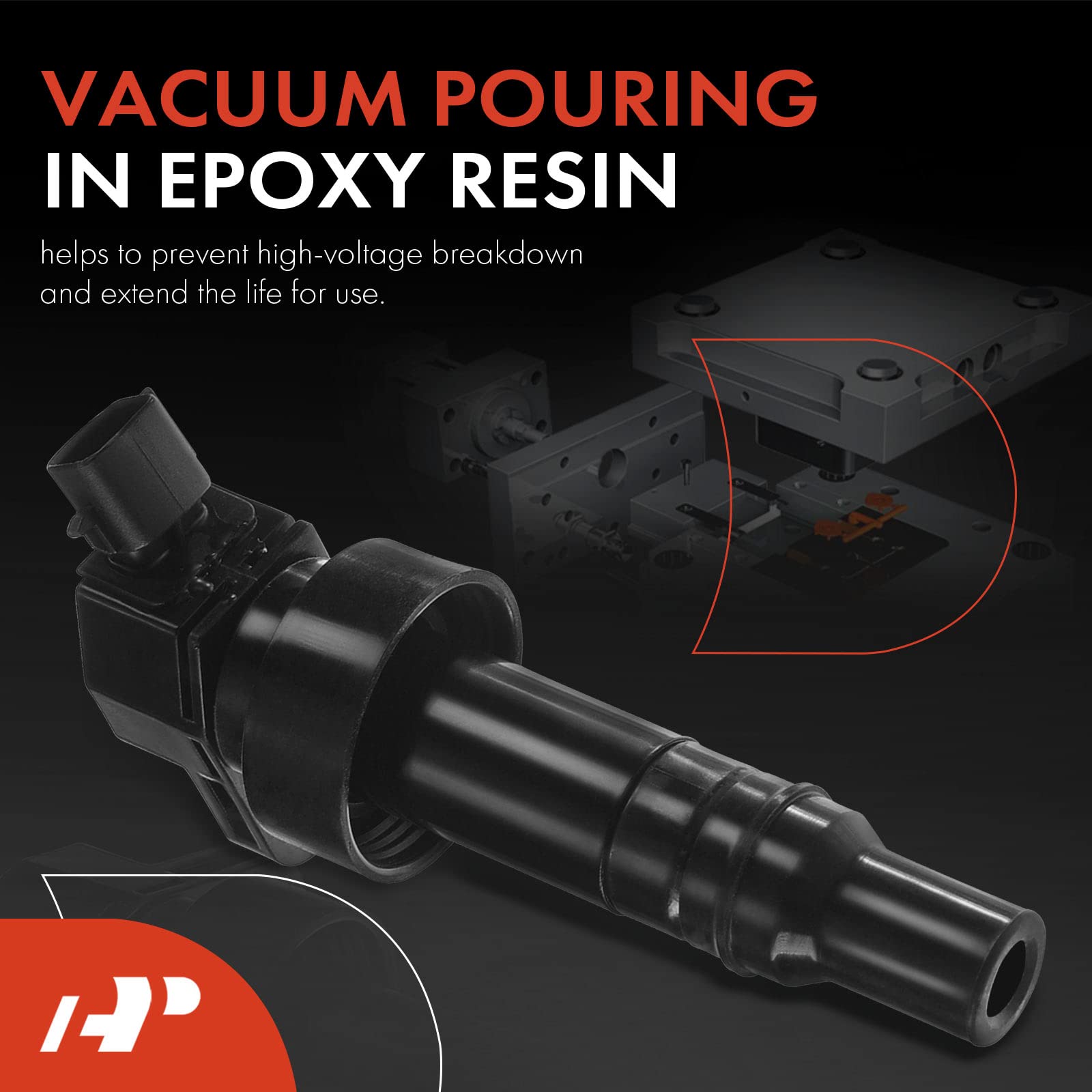 A-Premium Engine Ignition Coil Pack Compatible With Hyundai Accent 2012-2020, Veloster 2012-2017 & Kia Rio Soul 2012-2019, L4 1.