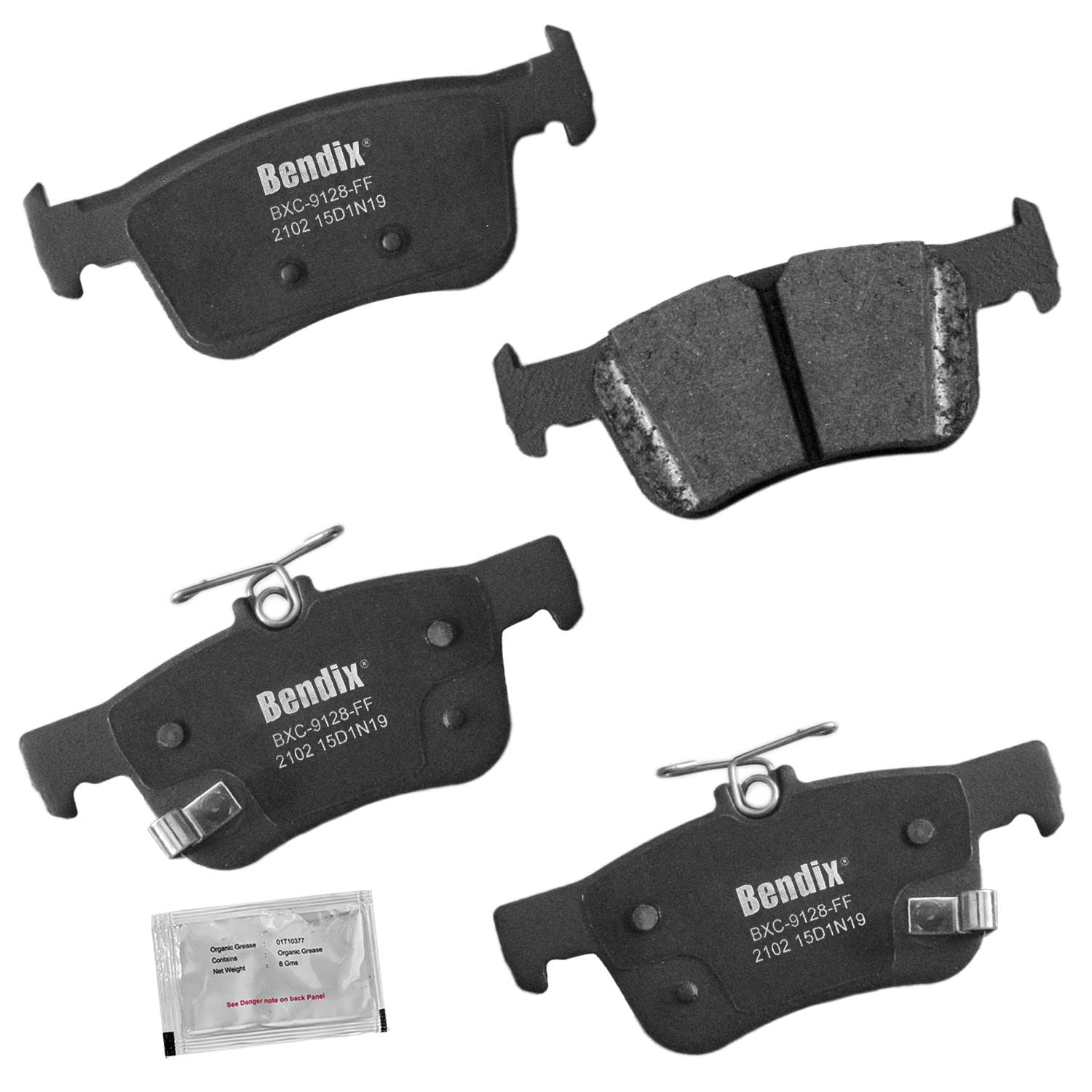 Bendix Priority1 Cfc2102 Ceramic Rear Brake Pads Compatible With Acura Integra 2024, Rdx 2023-2021, Honda Accord 2024-2018, Civi