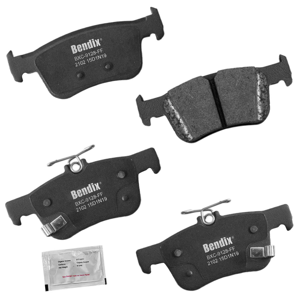 Bendix Priority1 Cfc2102 Ceramic Rear Brake Pads Compatible With Acura Integra 2024, Rdx 2023-2021, Honda Accord 2024-2018, Civi