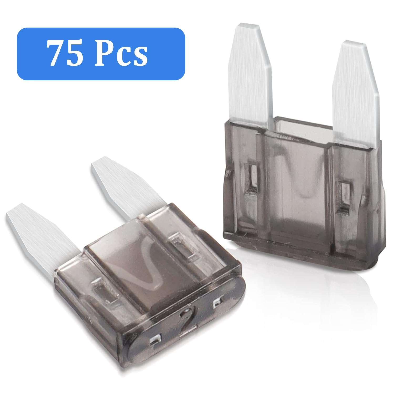 75 Pcs 2Amp Mini Fuse, 2 A Mini Car Blade Automotive Fuses for Car RV Truck SUV Motorcycle Boat
