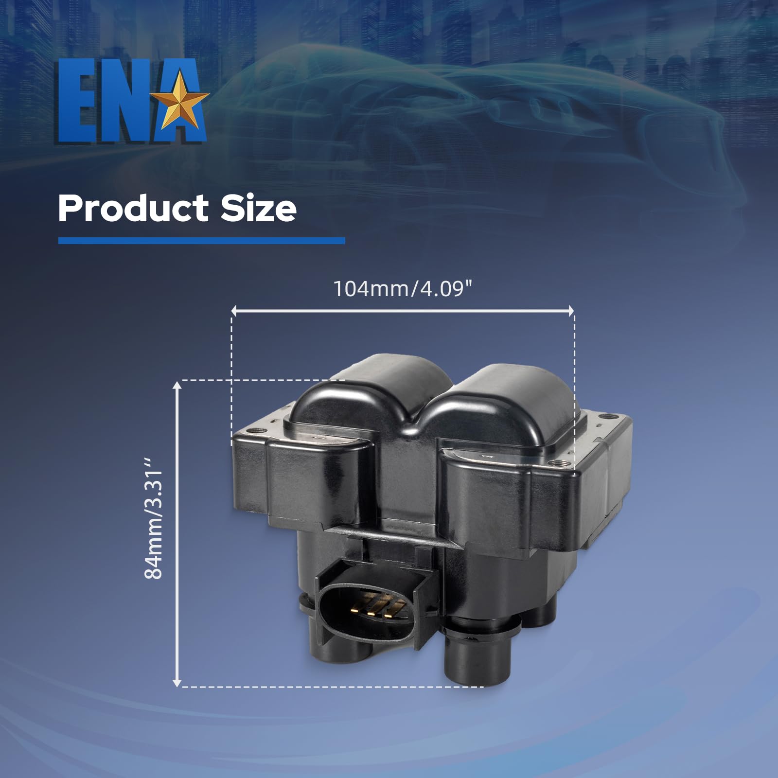 ENA Set of 2 Ignition Coil Pack Compatible with Ford Lincoln Mazda Mercury F150 F250 Contour E150 Escort Explorer Mustang Ranger