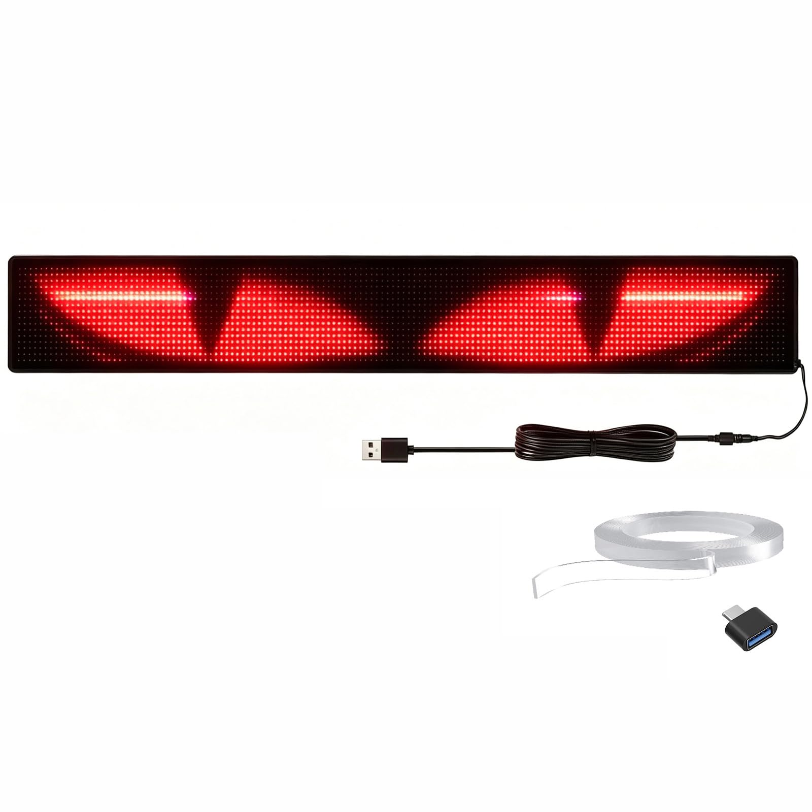 IMARS 52x8 Led Eyes Light for Windshield, Devil Eyes with App Control and Remote Control, 16FT Thickened USB-C Cable, Customizab