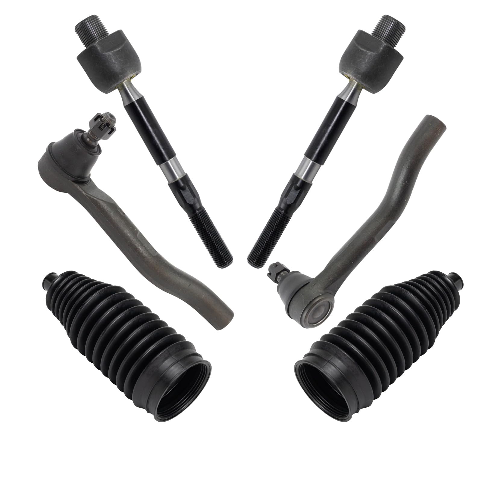 Trq Front Steering Kit Steering Rack & Pinion Bellow Tie Rod Compatible With 2015-2020 Acura Tlx 2013-2017 Honda Accord
