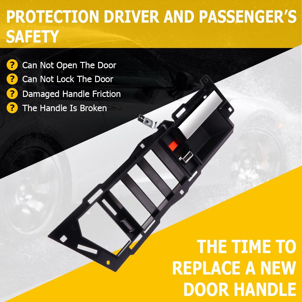 OCPTY Door Handle Interior Front Driver Left Side Replacement fit 1988-1994 for GMC C1500 C2500 C3500 K1500 K2500 K3500 Inside D