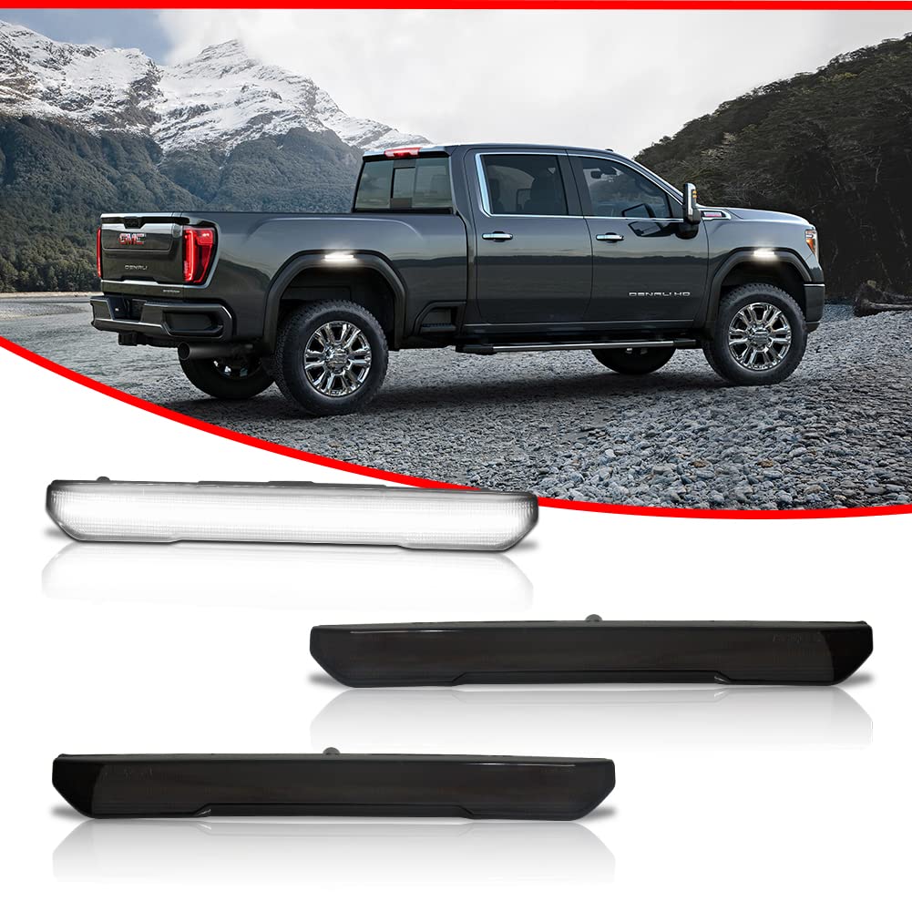 Gtinthebox For 2020 2021 2022 2023 Gmc Sierra 2500Hd 3500Hd Pickup Truck White Fender Side Markers Driver Passenger Lamps