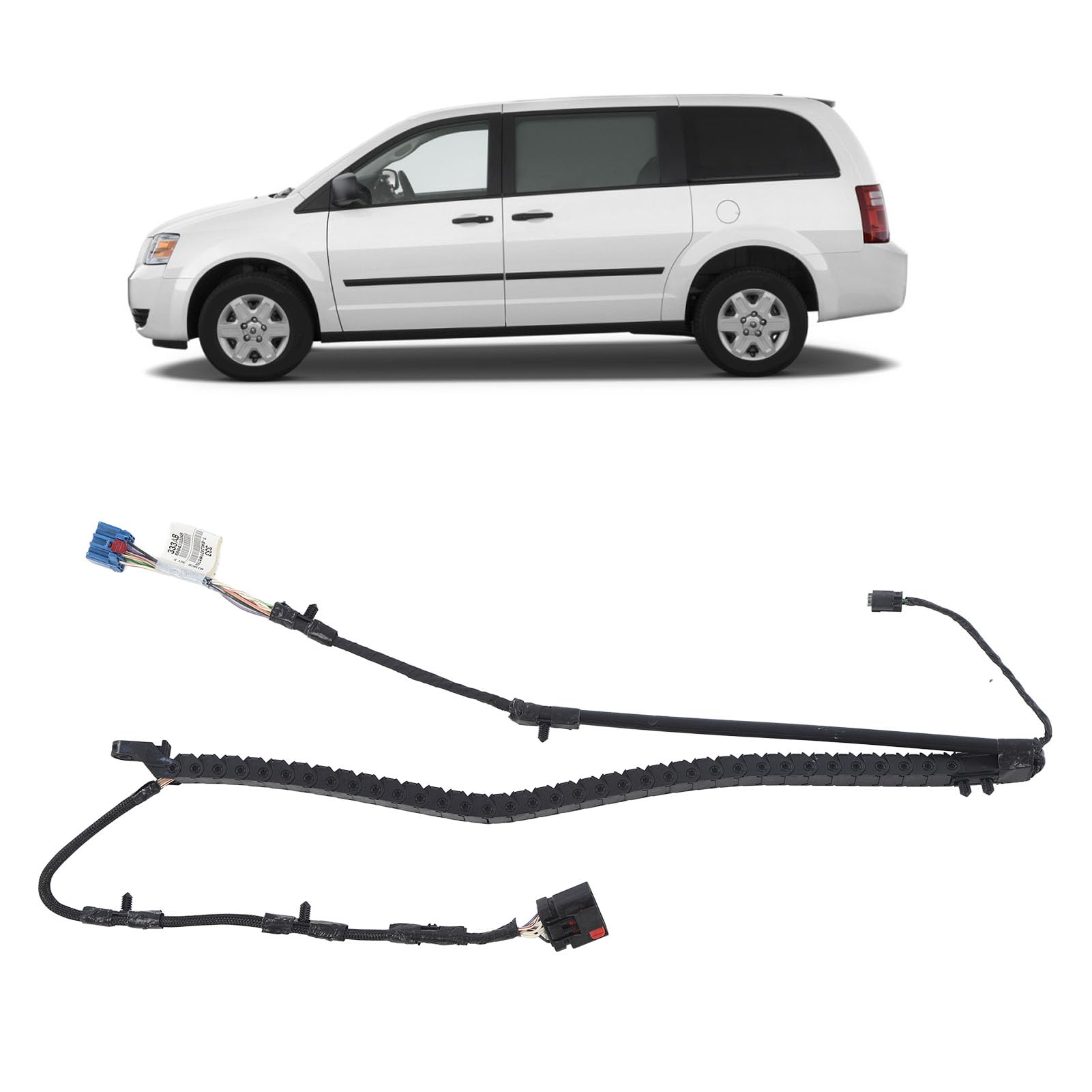 Aramox Sliding Door Wiring Harness, Left Driver Side Power Sliding Door Wire Harness, 68043333Ab Fit For Town Country 3.3L V6 3.8L V6 4.0L V6, For Grand Caravan 3.3L V6 3.8L V6 4.0L V6 2008-2009