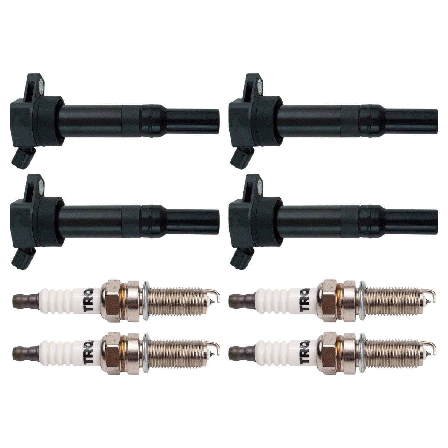 Trq Ignition Kit Ignition Coil Spark Plugs Compatible With 11-20 Hyundai 14-19 Kia