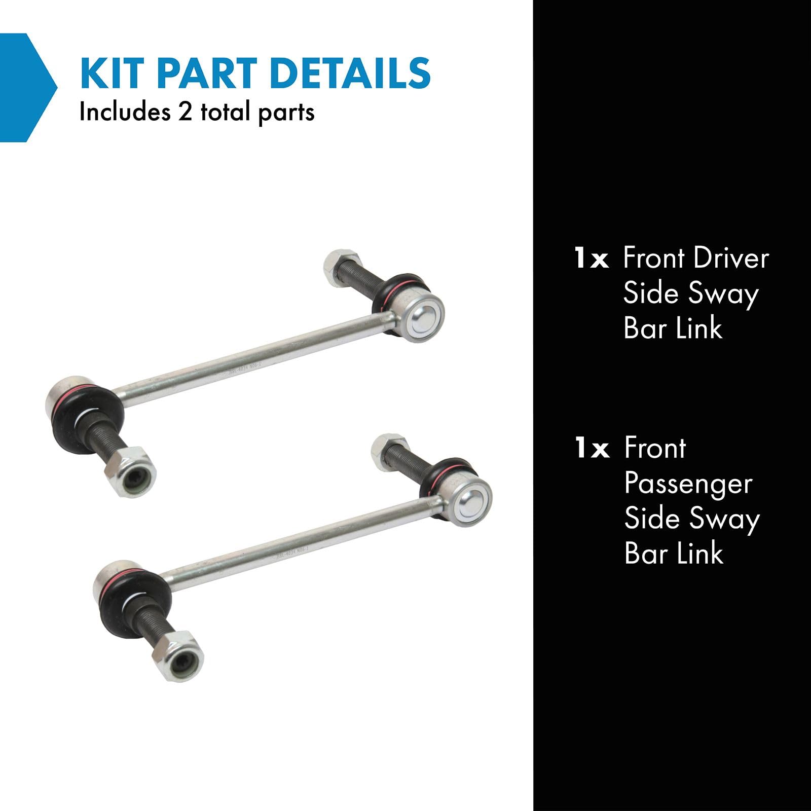 Trq Sway Bar End Link Assembly Front Pair Set For Mb Gl Ml R Series