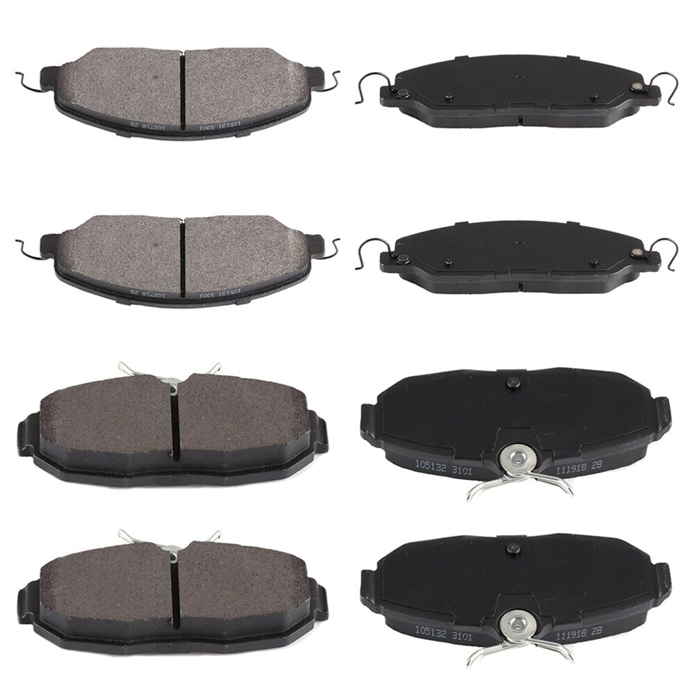 Eccpp D1081-7986 D1082-7987 Front & Rear Semi Metallic Disc Brake Pad Set Fit For Ford For Mustang 2005-2010