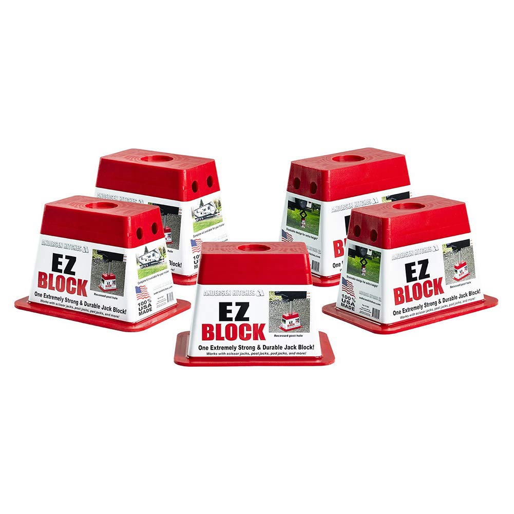 Andersen Hitches | Rv Accessories | 5-Pack Trailer Ez Jack Blocks Leveling System | Rv Stabilizer Stands | Heavy Duty Camper Lev