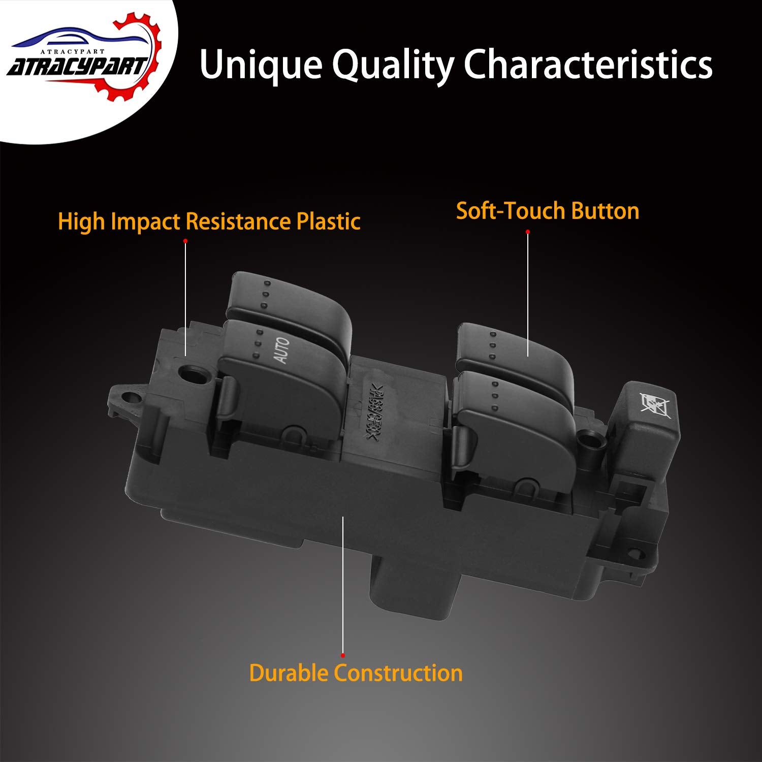 Master Power Window Switch Front Left Driver Side | For 2004 2005 2006 2007 2008 2009 Mazda 3, 2009 Mazda 3 Sport | #Bn8F66350A,