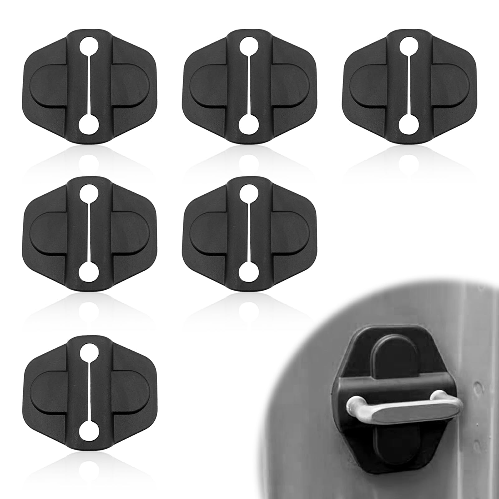 Door Lock Cover Buckle Decor Trim Compatible with 2018-2023 Jeep Wrangler JL JLU 4XE Unlimited Sahara Sports Rubicon Gladiator J