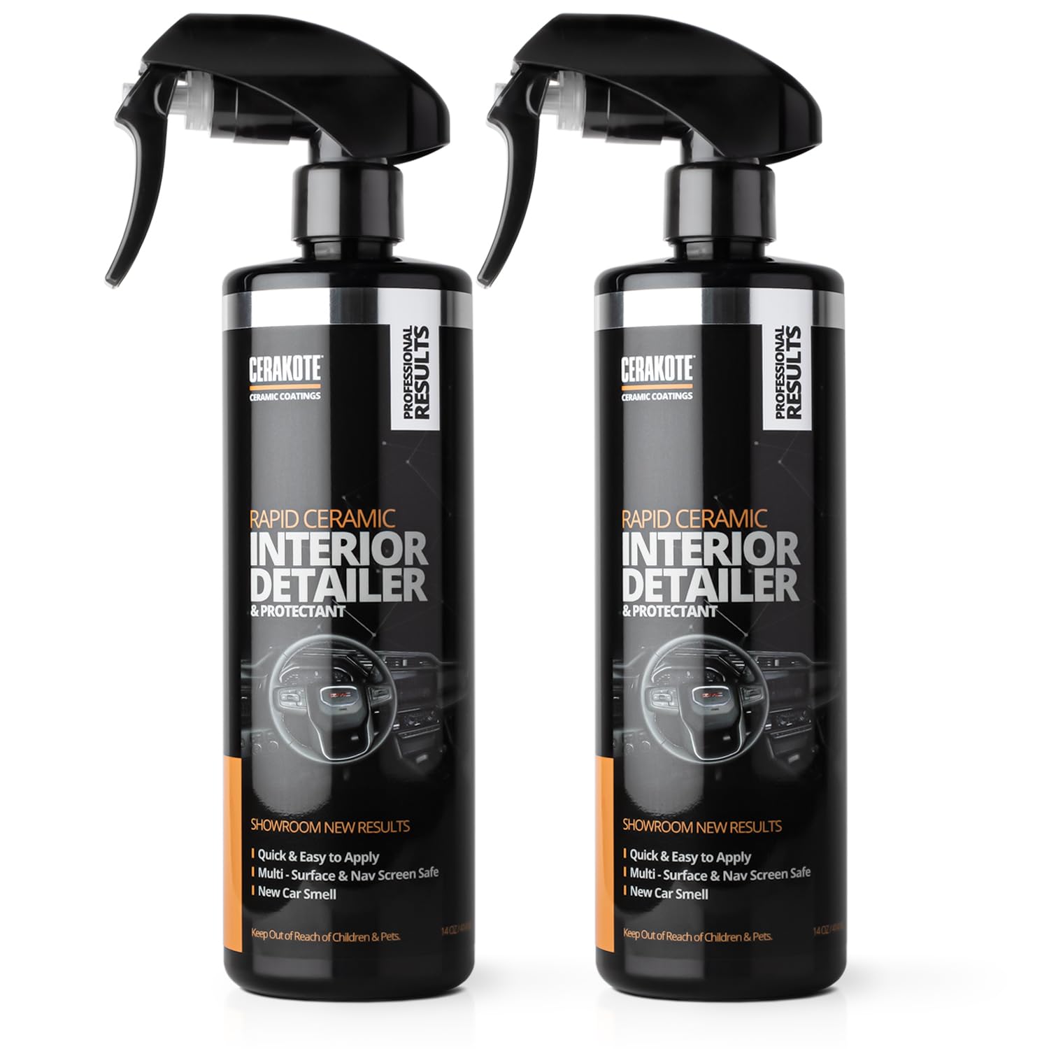 CERAKOTE Rapid Ceramic Interior Detailer and Protectant (28 fl oz.) - Quick and Easy - Multi-Surface Safe - Interior Car Cleaner