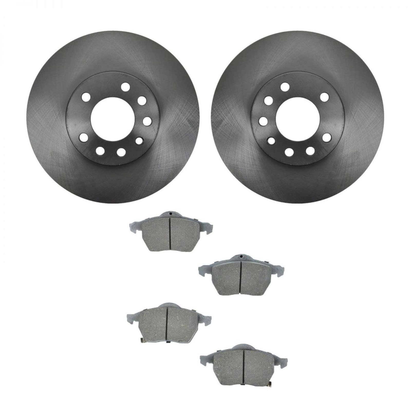 Trq Front Brake Pad & Rotor Kit Brake Pads Brake Rotor Ceramic Compatible With 1999-2003 Saab 9-3 1999-2005 9-5 2001-2002 Saturn