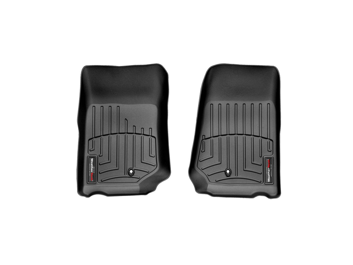 WeatherTech Custom Fit FloorLiners for Jeep Wrangler 2-Door, Wrangler Unlimited 4-Door - 1st Row (441051), Black