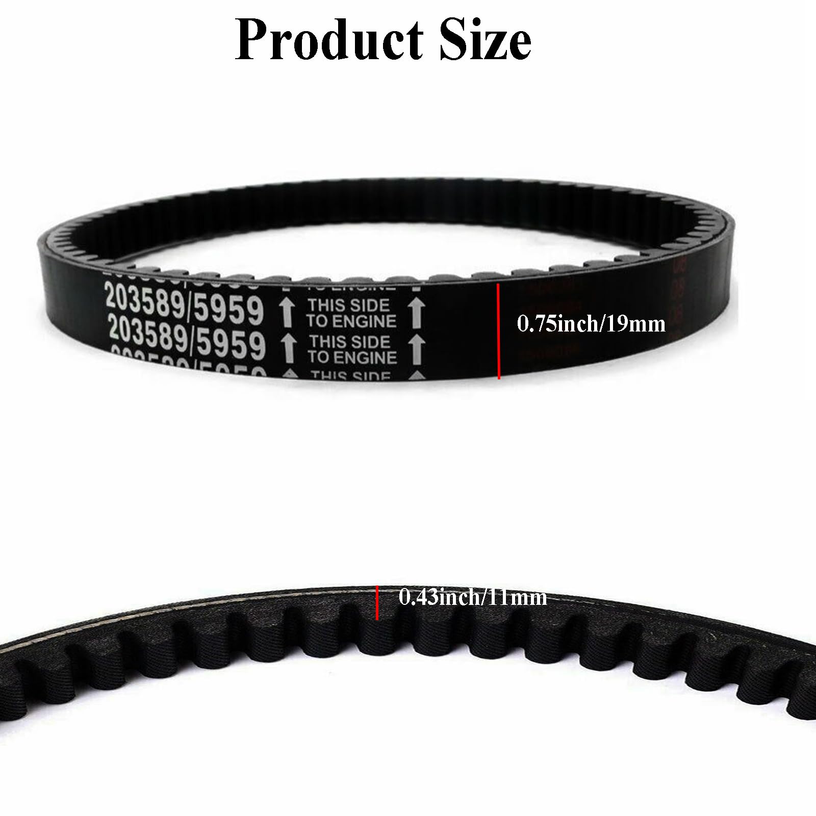 Chikia Coleman Kt196 Drive Belt For Go Kart 30 Series Manco 5959 Comet 203589 Torque Converter Belt