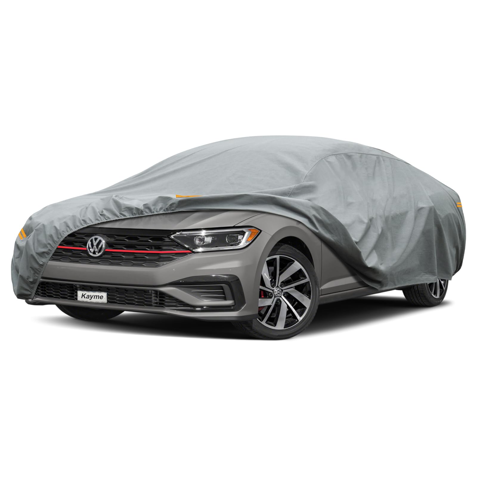 Kayme Heavy Duty Car Cover Custom Fit Volkswagen Jetta Gli (2005-2017) Waterproof All Weather For Automobiles, Full Exterior Cov