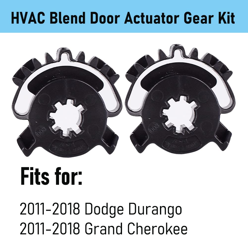 2Pcs Hvac Blend Door Actuator Gear Kit Fits For 2011-2018 Dodge Durango Jeep Grand Cherokee Replaces 68214880Aa 926-133 22133 06