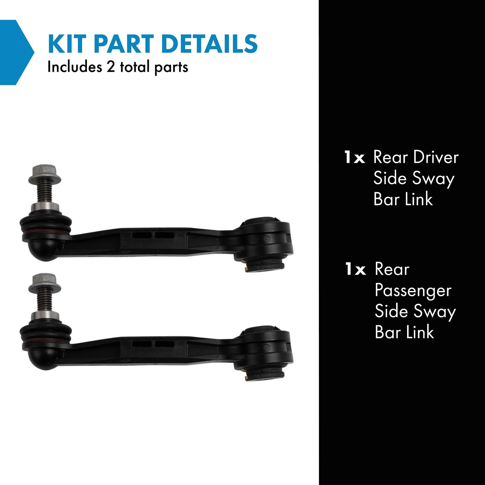Trq Rear Sway Bar Stabilizer Link Set Compatible With 2011-2017 Bmw X3 2015-2018 X4