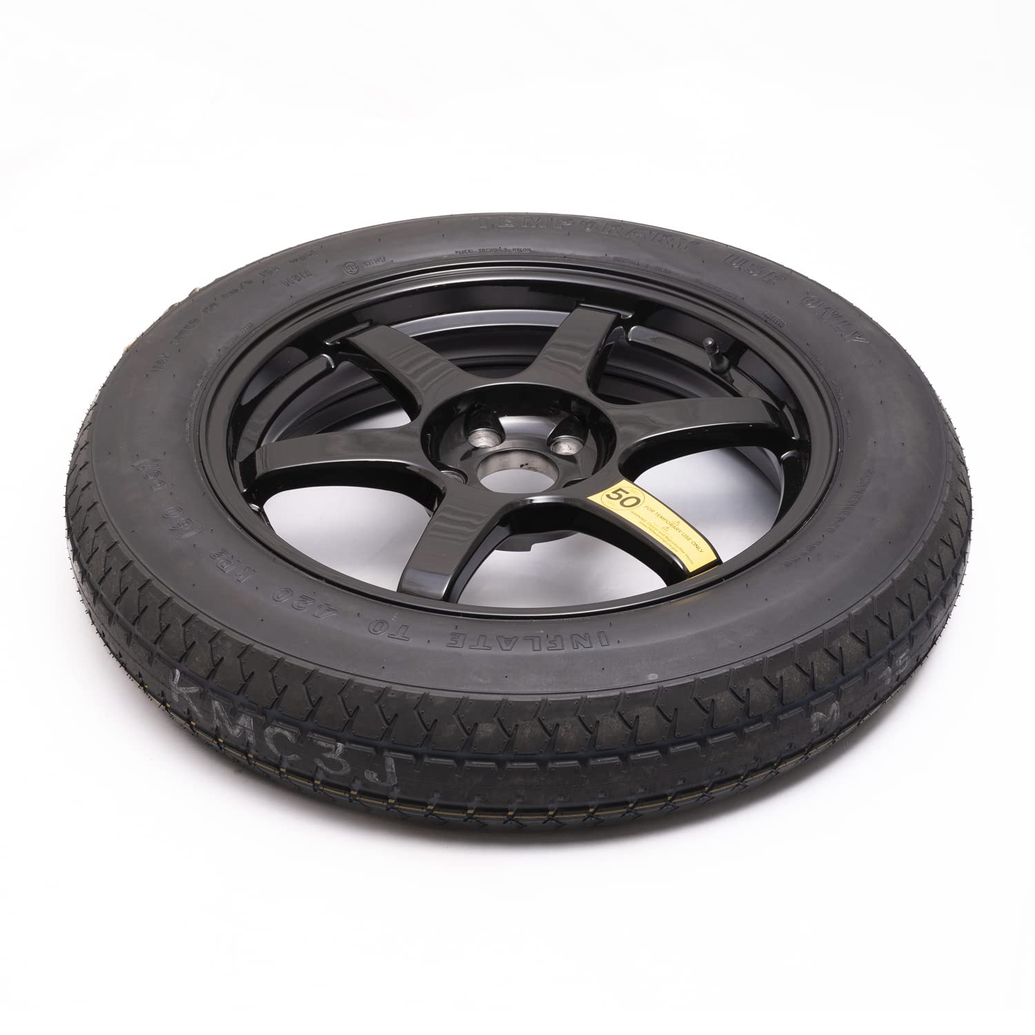 Stancemagic Complete Spare Wheel And Tire - Compatible With 2017+ Tesla Model 3 Long Range & Rwd Trims - Includes 18X4 Rim, 125/80R18 Tire, Scissor Jack, Tire Iron, Sockets, Carrying Bag