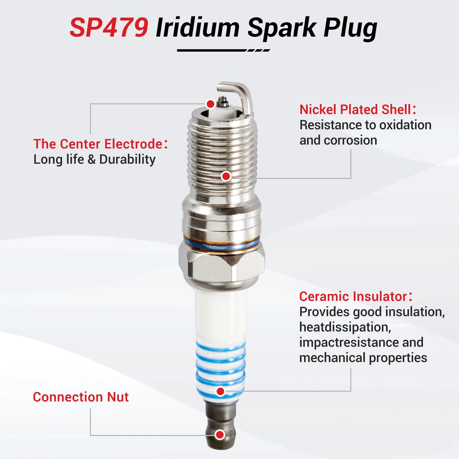 Carbole 6 Ignition Coil Packs Dg500 Fd502 And Spark Plugs Sp493, Replacement For Ford Escape Freestyles Taurus, Mercury Mariner