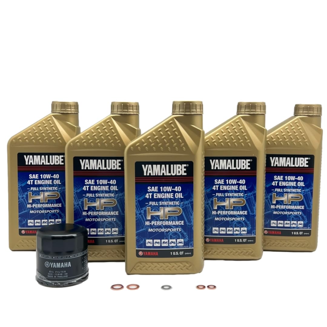 Yamaha Wolverine RMAX 2 / RMAX 4 Yamalube Full-Synthetic 10W-40 Oil Change Kit - LUB-SXSCG-KT-35