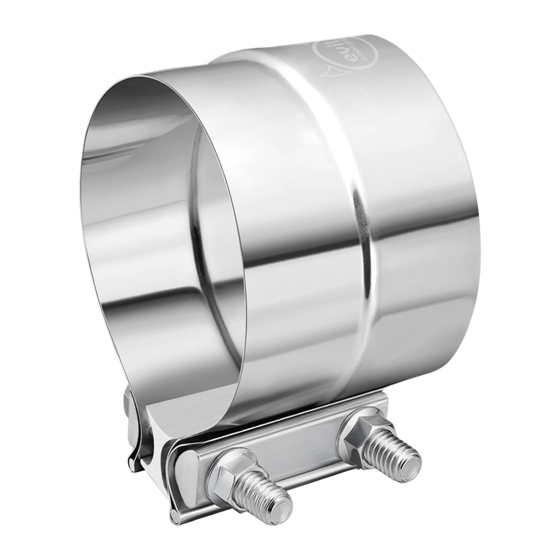 Evil Energy 4 ' ' Exhaust Clamp,Lap Joint Band Clamp Stainless Steel For Pipes,Mufflers,Catalytic Converters (4Pcs, 4 Inch)