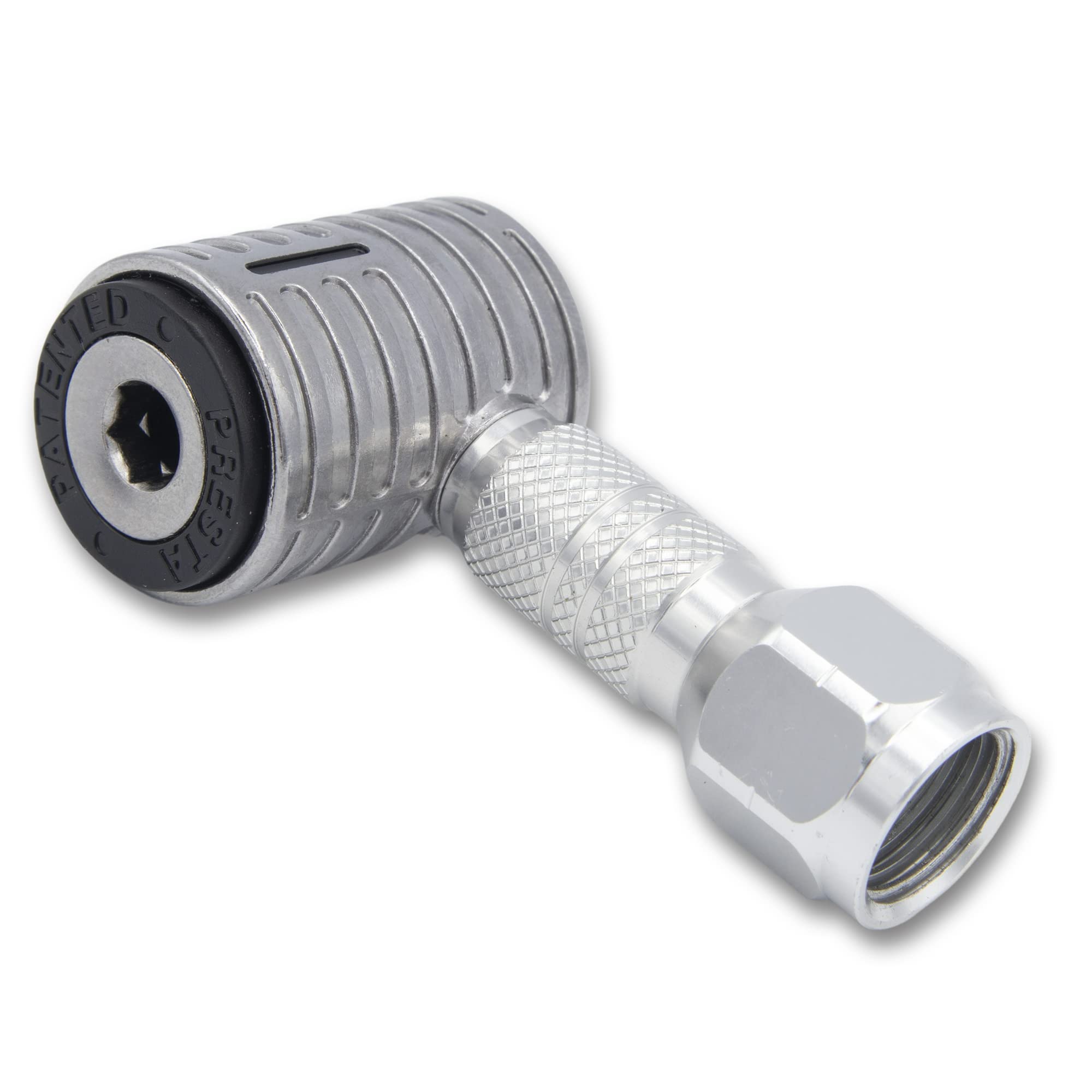 Jaco Lightning Xp Locking Presta Air Chuck For Bike Tires - 1/4' F-Npt (Open Flow) | Quick-Connect Presta Attachment For Tire Inflators (Patented)