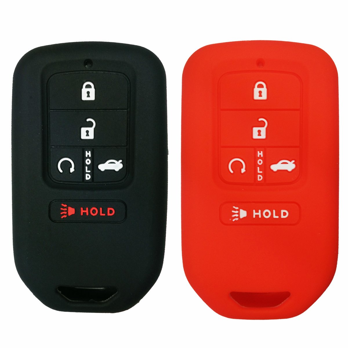 Coolbestda 2Pcs Silicone Key Fob Cover Case Pouch Glove Full Protector Remote Keyless Entry For 2018 2019 2020 2021 Honda Civic 