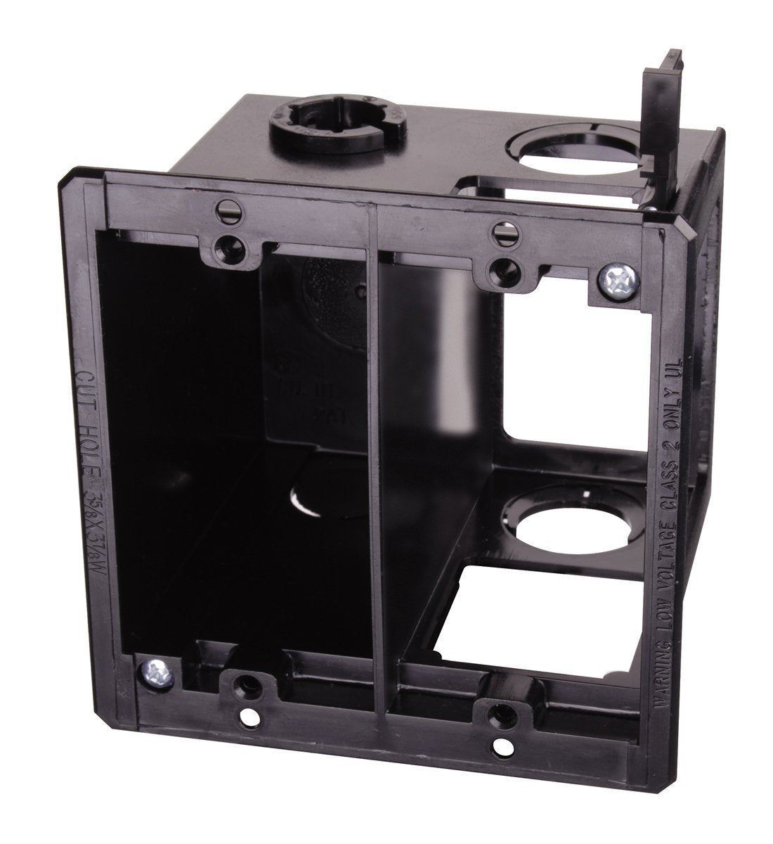 Arlington Industries Arlington Lvdr2 2-Gang Combo Electrical/Low-Voltage Box, Black, 1-Pack