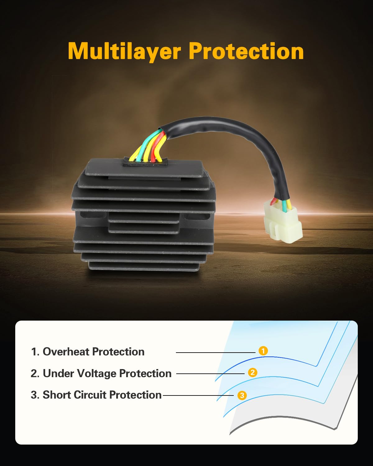 Ocpty Voltage Rectifier Regulator Fits 2001-2004 For Suzuki Gsxr1000 2005 For Suzuki Gsxr750X 1999-2007 For Suzuki Hayabusa 1998-2004 For Suzuki Intruder 1500 32800-33E00 Rectifier