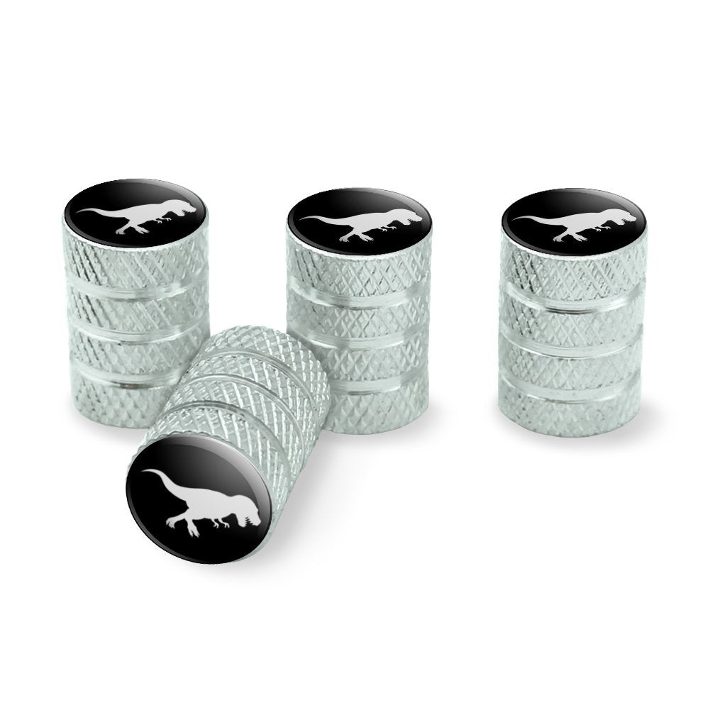 Graphics & More Dinosaur Tyrannosaurus Rex Black White Tire Rim Wheel Aluminum Valve Stem Caps