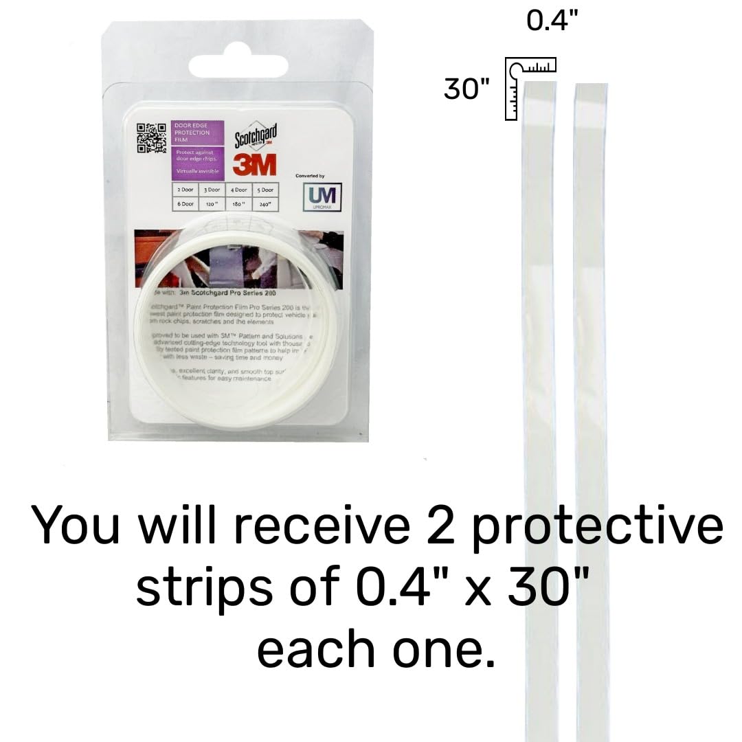 3M Door Edge Protector (2 Doors) PRE-Cut Guard Scratch 3M Protection Film Clear Invisible Universal Car Truck (2 Door)