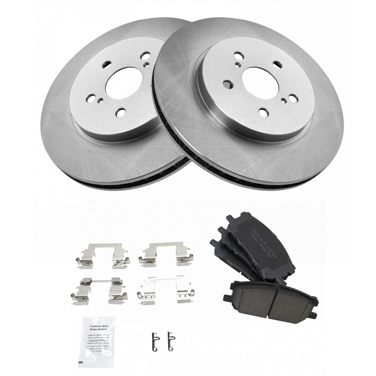 Trq Front Brake Pad & Rotor Kit Brake Pads Brake Rotor Ceramic Compatible With 2004-2006 Lexus Rx330 2007-2009 Rx350 2006-2008 R