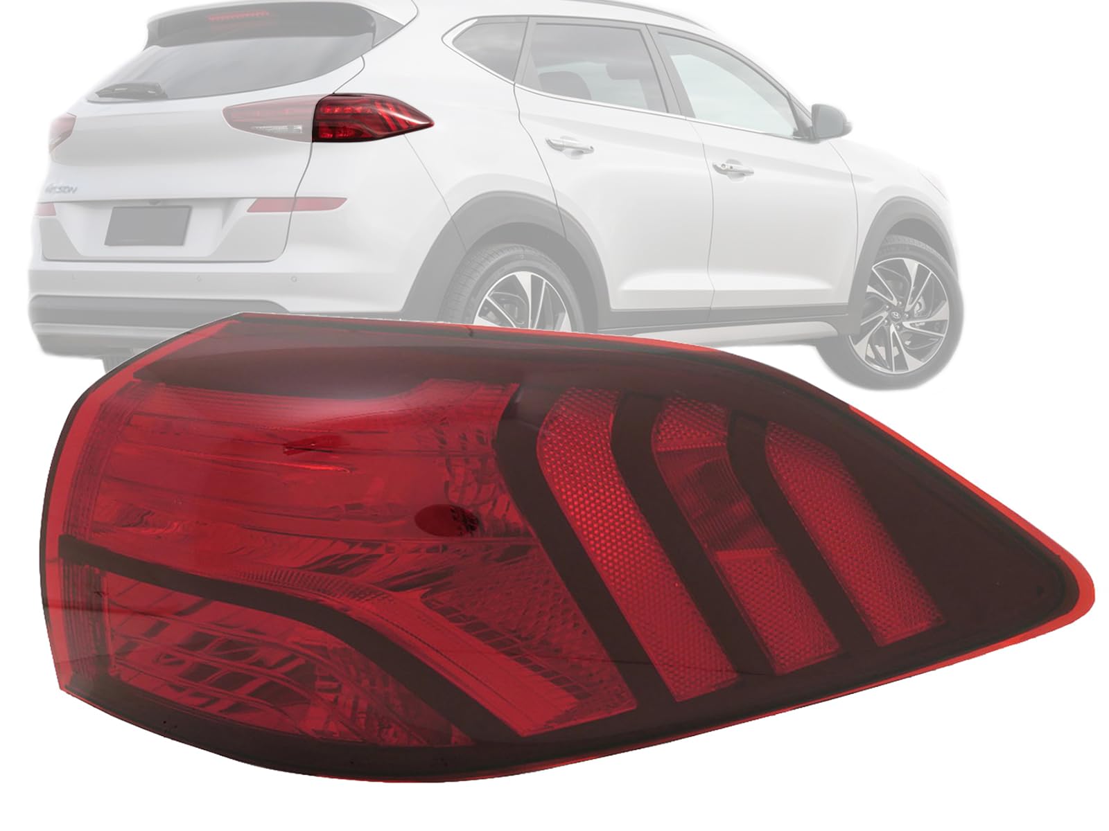 Auto Parts Avenue APA Replacement Tail Light Rear Lamp for 2019 2020 2021 Tucson with Bulbs Included Outer Passenger Right Side 