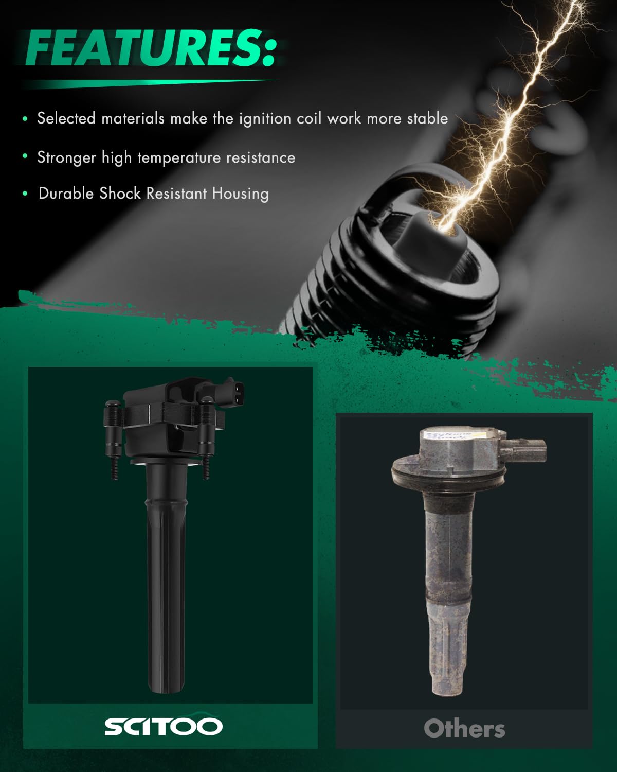 SCITOO 6Pcs Ignition Coil UF269 for Dodge Magnum 3.5L 2005 for Dodge Intrepid 3.5L 2000-2004 for Dodge Intrepid 3.2L 1998-2000 f