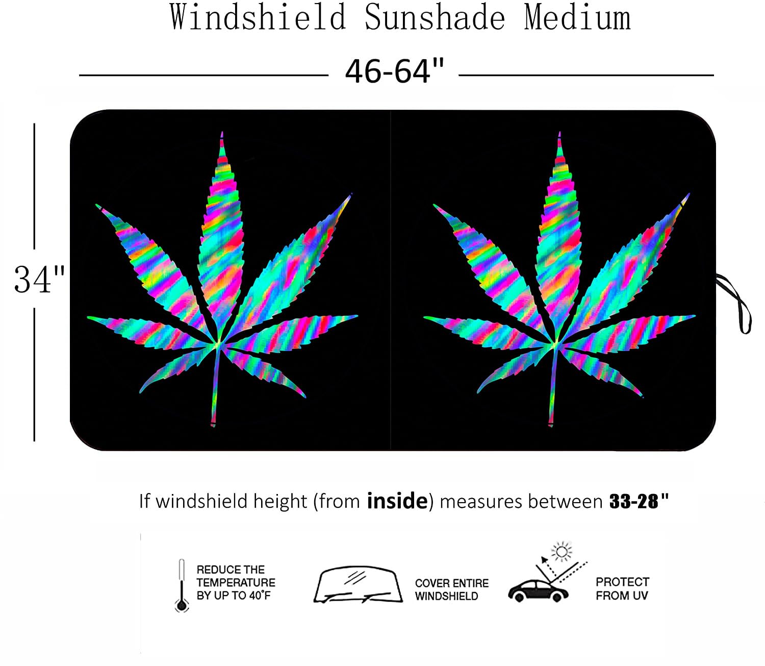 [2025 Upgrade] Maple Leaf Windshield Sun Shades, Sunshade For Car Suv Truck, Keep The Vehicle Cool,Easy To Use Protect The Vehic