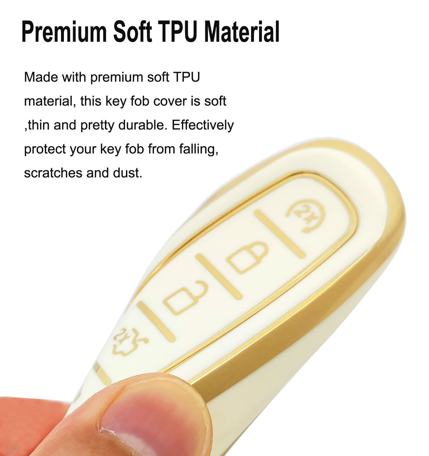 Arruweer Key Fob Cover Fit For Ford C-Max Edge Escape Expedition Explorer Flex Focus Taurus Lincoln Mks Mkt Mkx Navigator Keyles