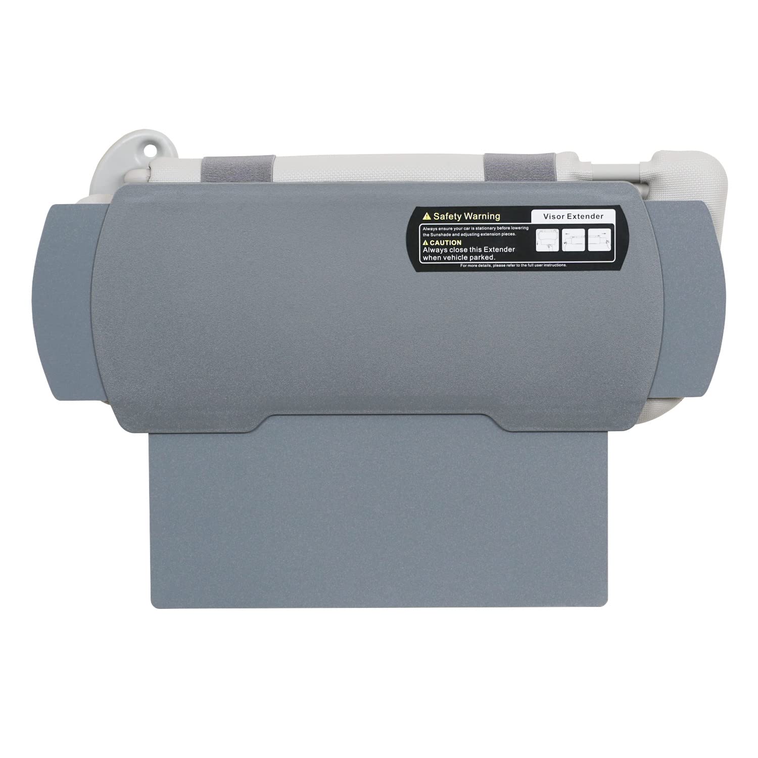 Car Visor Extender TFY Anti-Glare Sun Visor Extender Windshield and Side Window Sunshade and UV Rays Blocker (1 Piece) (Gray)