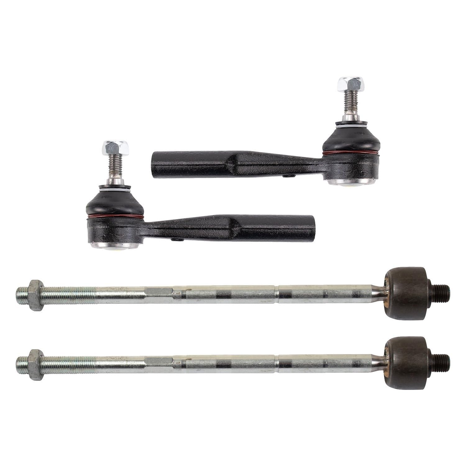 TRQ Front Inner and Outer Tie Rod Set Compatible with 2016-2020 Fiat 500X 2015-2018 Jeep Renegade
