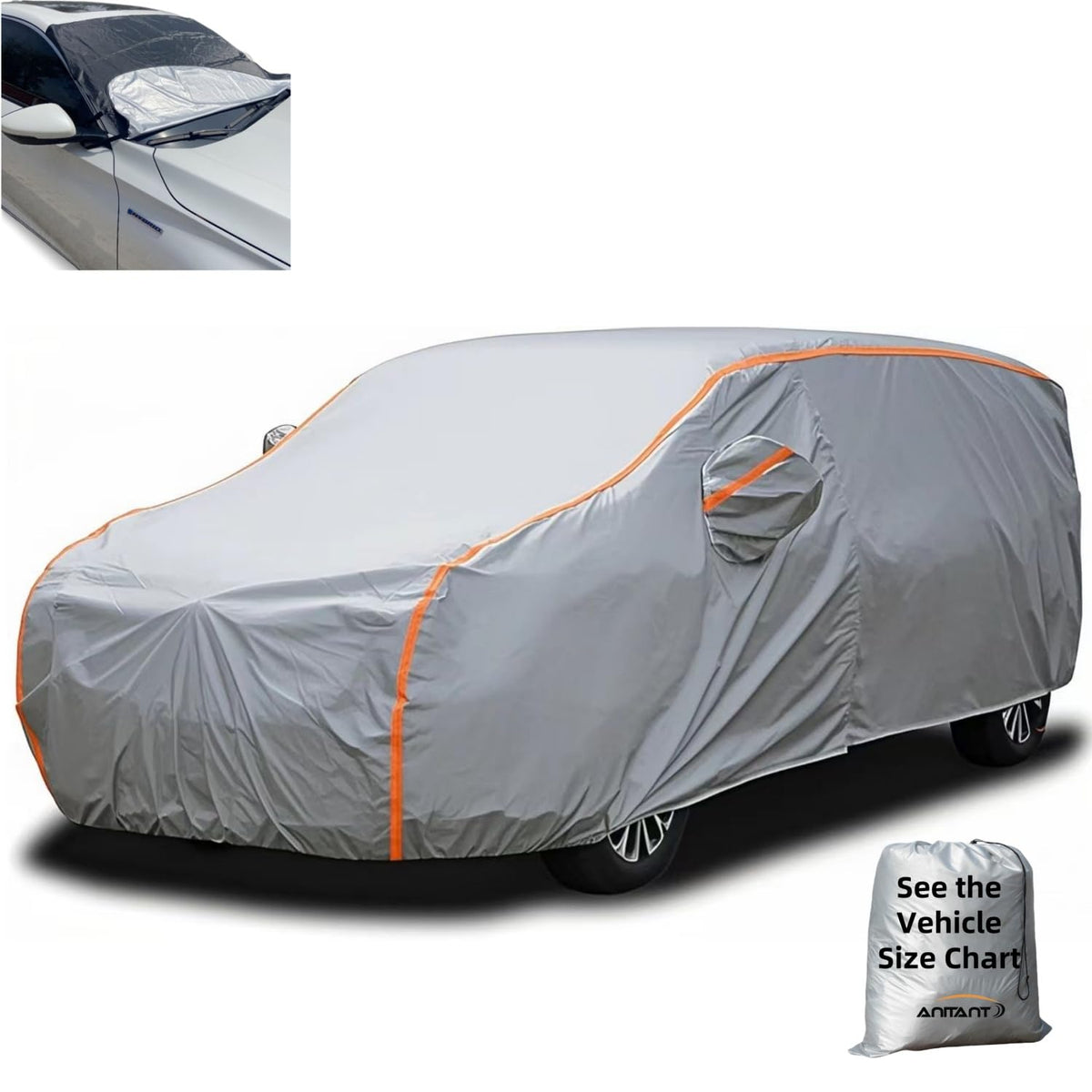Mini Van Car Cover Waterproof All Weather for Automobiles, Outdoor Full Van Cover (Gift Windshield Cover) Universal Fit for Paci