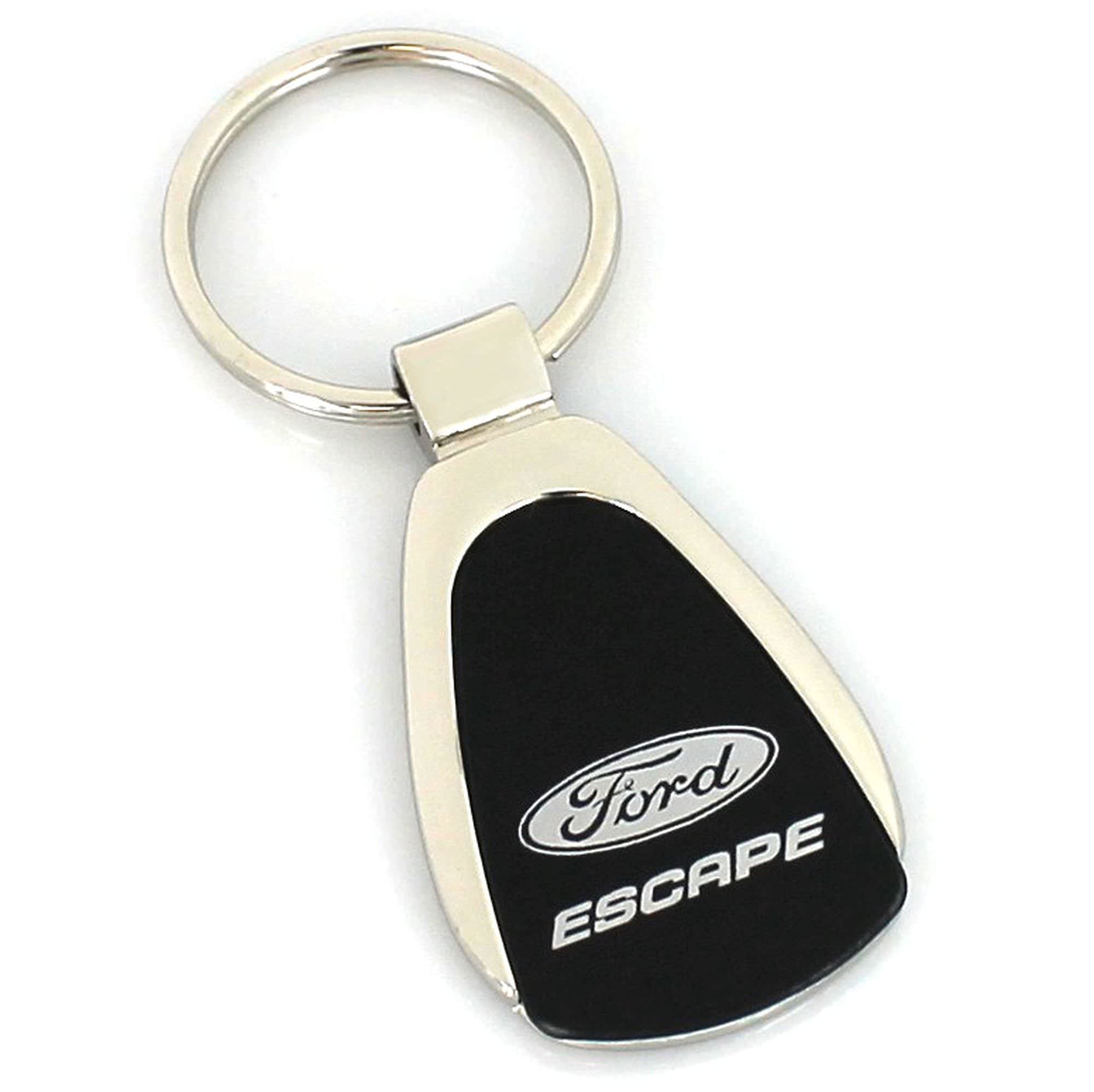 Au-Tomotive Gold Tear Drop Metal Key Ring For Ford Escape (Black)