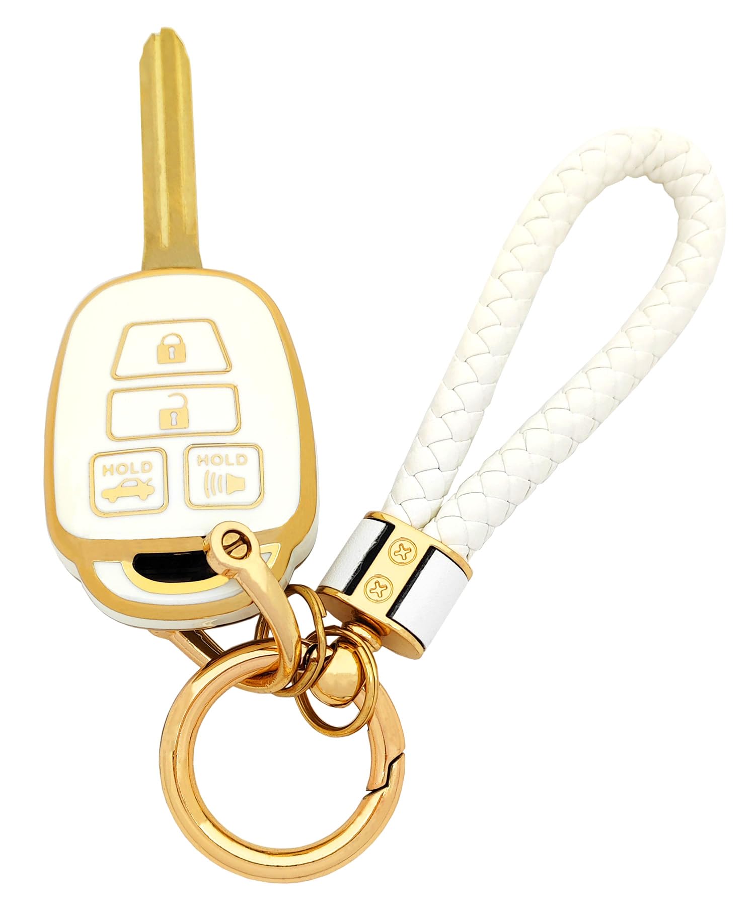 Arruweer Soft TPU Key Fob Case Holder Protector Key Fob Cover Compatiable with Toyota Camry Corolla RAV4 Highlander Avalon Corol