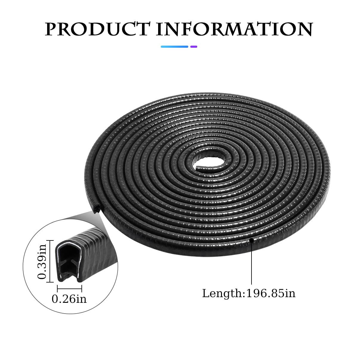 Car Door Edge Guards, 16Ft Car Edge Rubber Seal Trim Protector, No Glue Needed U Shape Car Door Guard Universal For Most Cars, Vehicles, Suvs (Black/16Ft)