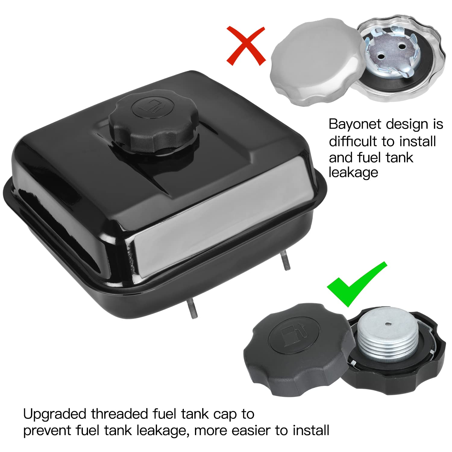 Yoxufa Upgraded Gas Fuel Tank For Predator 212 196Cc Coleman Ct200U Bt200X Kt196 Baja Warrior Mb200 Yerf Dog Gx160 168F 200Cc 22
