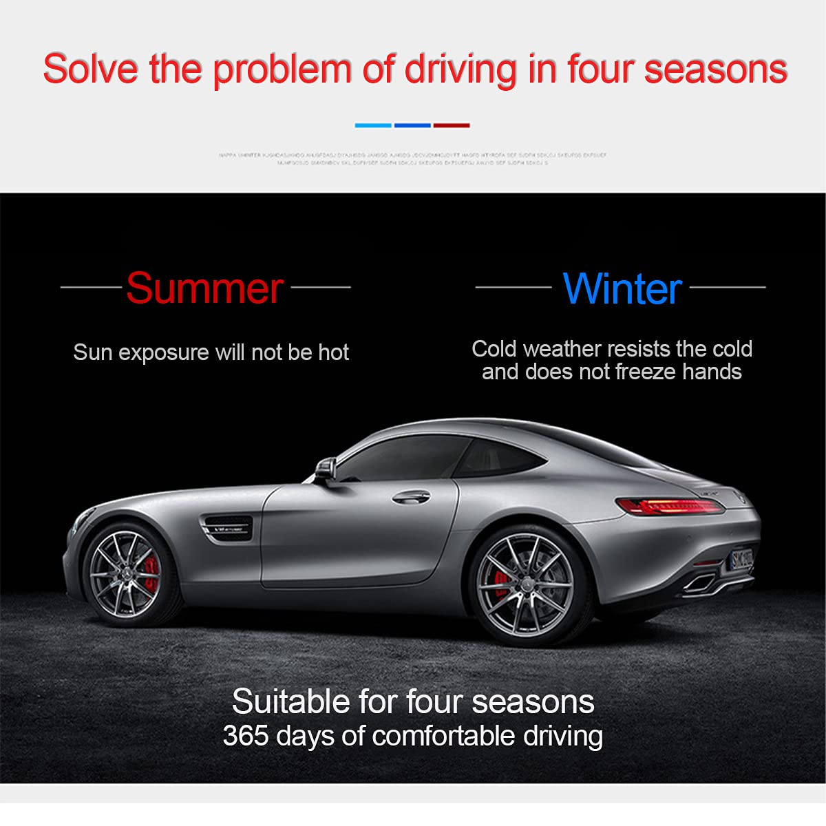 Universal Car Steering Wheel Cover, Microfiber Breathable Ice Silk, Anti-Skid, Warm In Winter And Cool In Summer, Steering Wheel Cover For Men And Women (Black)