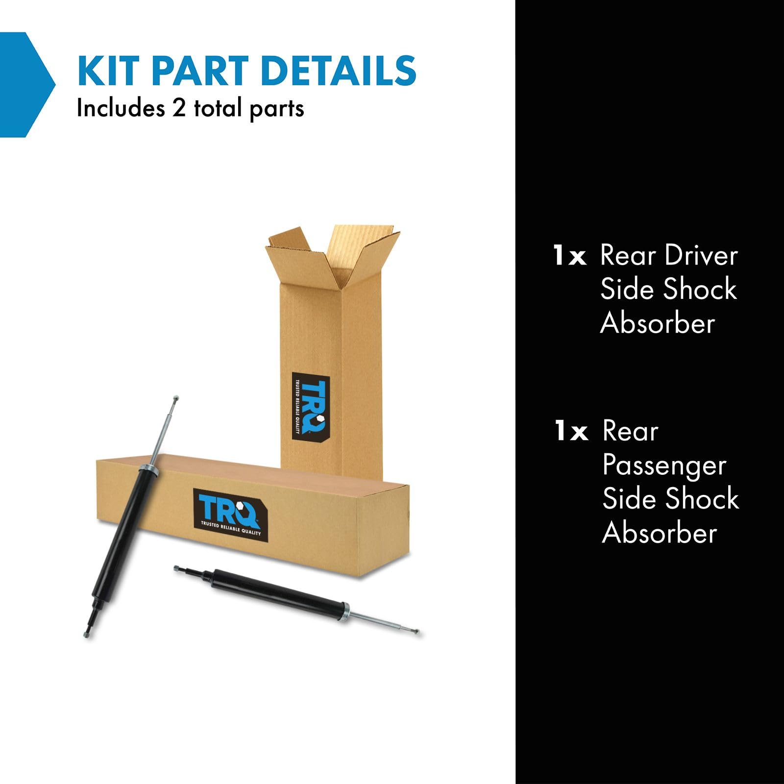 Trq Rear Shock Absorber Set Compatible With 2008-2013 Bmw 128I 135I 2006 325I 2007-2013 328I 2009-2013 328I Xdrive 330I 330Xi 20