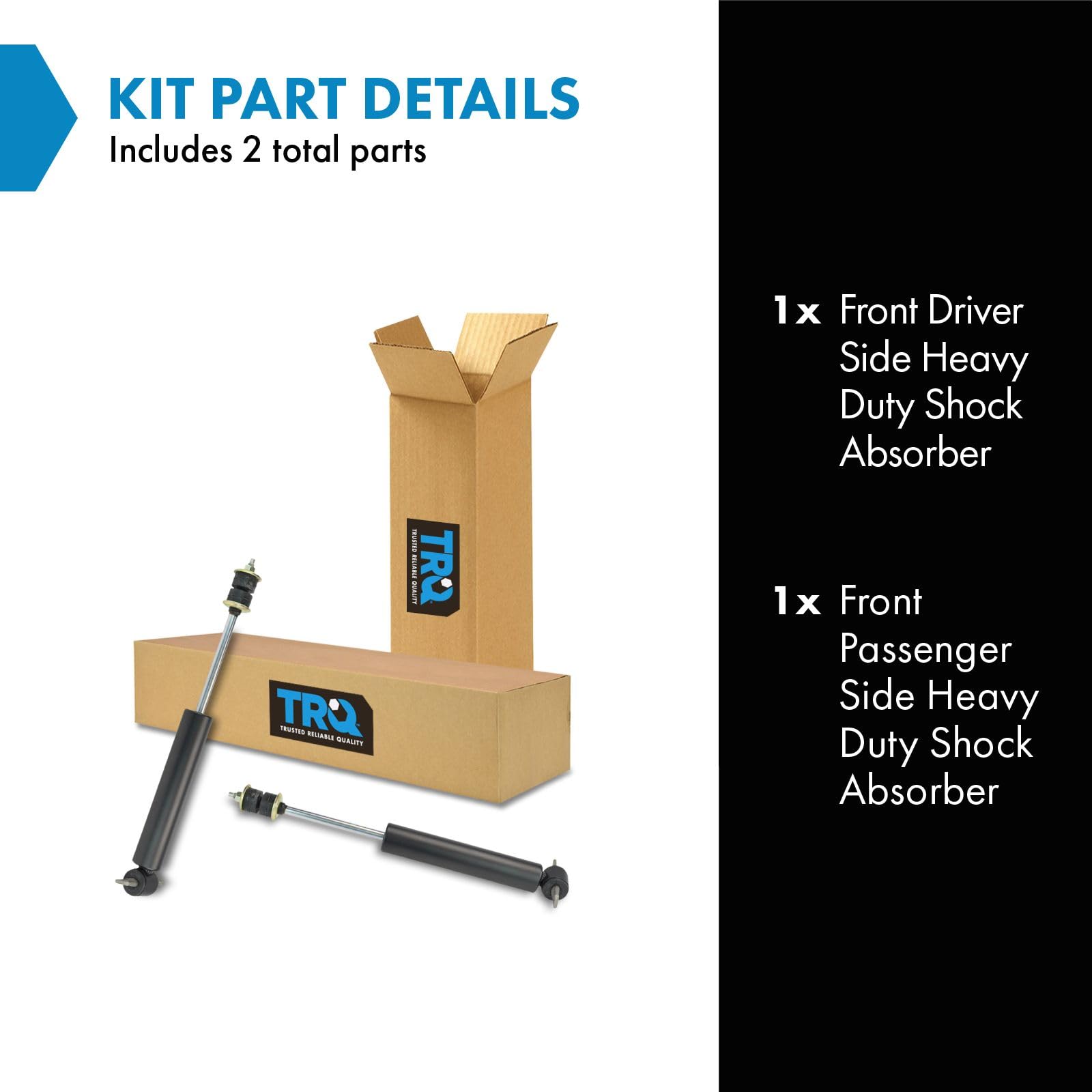 Trq Front Shock Absorber Pair Set Of 2 Compatible With Chevy Dodge Gmc Mercury Severe Duty