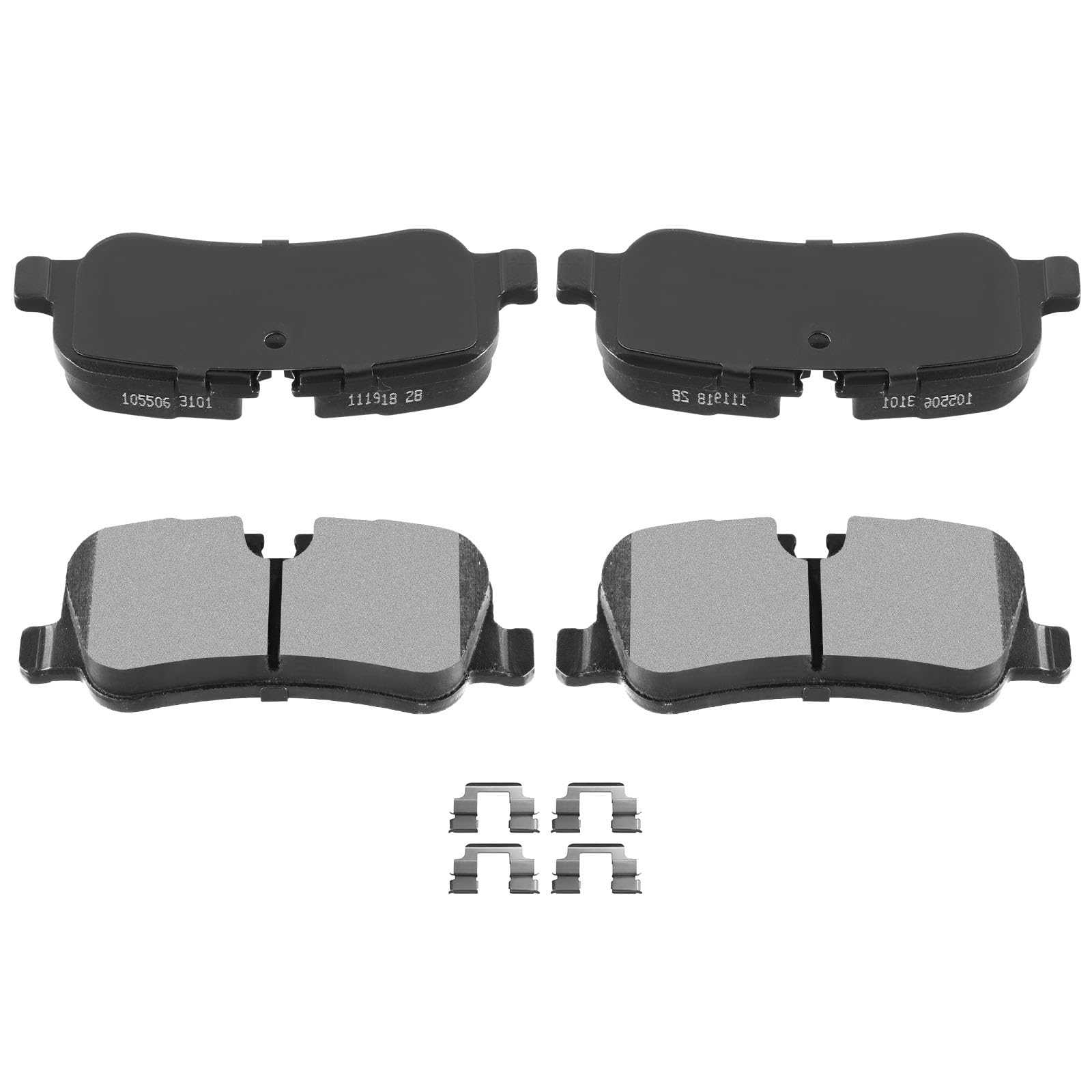 Automuto 4Pcs Rear Semi-Metallic Disc Brake Pads Set D1099 For Land Rover Lr3 Lr4 Range Rover Sport